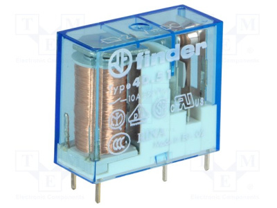 Миниат. универс электромех. реле; монтаж на печатную плату или в розетку; выводы с