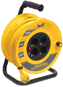 Катушка УК30 4 места 2P+PE/30м 3х1,5мм2 "Industrial" IEK