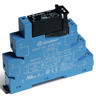 Интерфейсный модуль, твердотельное реле; выход 3A (240В AС); питание 24В DC; категория защиты IP20; винтовые клеммы