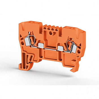 Клеммник пружинный 2,5мм.кв. (оранжевый); YBK2,5