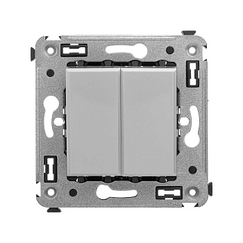 Инвертор двухклавишный в стену, "Avanti", "Закаленная сталь" Инвертор двухклавишный в стену, "Avanti", "Закаленная сталь"