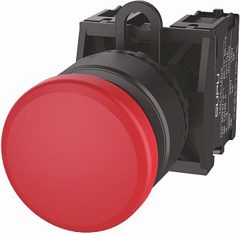 Грибовидная кнопка серии TS2, диаметр 30мм, красн.