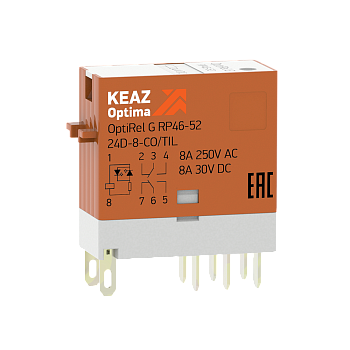 Реле промежуточное OptiRel G RP46-52-230-8-CO-S/TIL