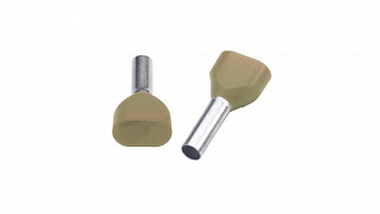 Наконечник гильзовый изолированный двойной; IES 2x10,0/14