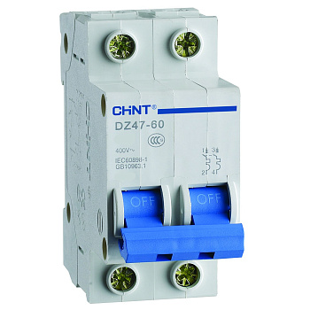 Авт. выкл. DZ47-60 2P 50A 4.5kA х-ка C (CHINT)