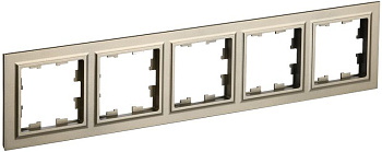 BRITE Рамка 5-мест. РУ-5-БрШ шамп. IEK