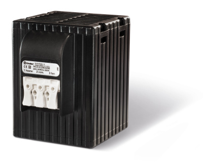 Щитовые электронагреватели; электропитание 110…250В AC/DC; тепловая мощность 250Вт; установка на рейку 35мм; степень защиты IP20