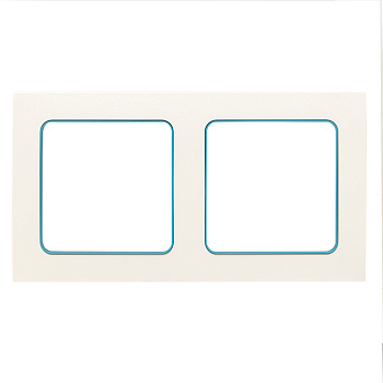 Стокгольм Рамка 2-местная белая с линией цвета синий EKF PROxima