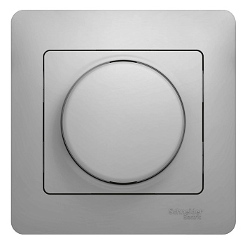 GLOSSA СВЕТОРЕГУЛЯТОР (диммер) поворотный, 300Вт, в сборе, АЛЮМИНИЙ