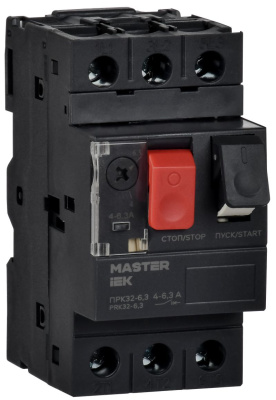 Пускатель ПРК32-6,3 In=6,3A Ir=4-6,3A Ue 660В ИЭК