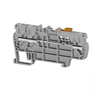 Клеммник пруж.быстрозажимной (Push in) 3-х выводной, с размыкателем, 2,5 мм.кв., (синий); PYK 2,5EA