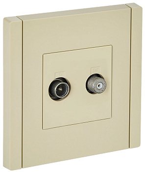 FORTE&PIANO Роз. двойная TV+SAT FP438 ван. IEK