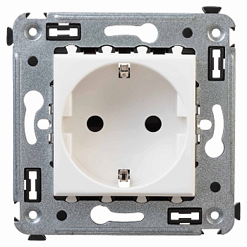 Розетка в стену, 2P+E, с з/ш, "Avanti", "Белое облако" Розетка в стену, 2P+E, с з/ш, "Avanti", "Белое облако"