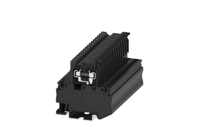 Клемма на DIN-рейку пружин. 4 мм2 2 конт. держ. предохран.