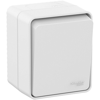 AtlasDesign PROFI IP54 О/У 1-клавишный ВЫКЛЮЧАТЕЛЬ 10 АХ, БЕЛЫЙ