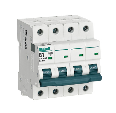 Авт. выкл. 4P 1A х-ка B ВА-105 10кА