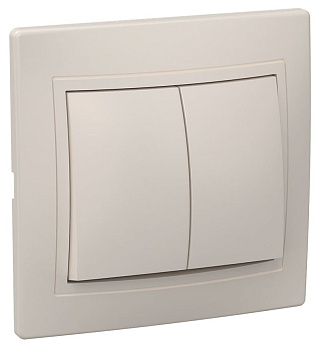 ВС10-2-0-ККм Выключатель 2кл 10А КВАРТА (кремовый)