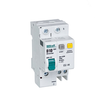 АВДТ 1P+N 10А 300мА AC х-ка D ДИФ-101 4,5кА