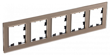 ATLASDESIGN NATURE 5-постовая РАМКА, ОРГАНИЧЕСКОЕ СТЕКЛО ШАМПАНЬ