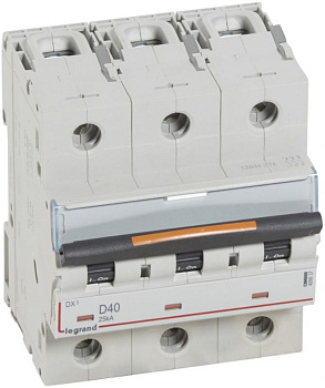 Автоматический выключатель DX3 3П D40A 25кА