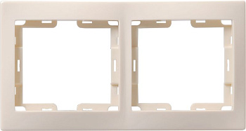 РГ-2-ККм Рамка 2местн. горизонт. КВАРТА (кремовый)