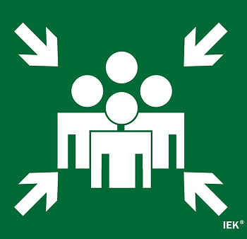 Этикетка самокл. 310х280мм "Место сбора" IEK