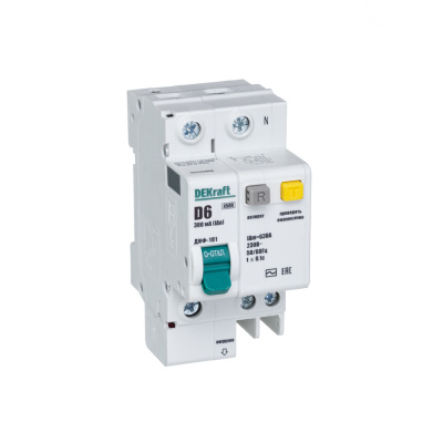 АВДТ 1P+N 6А 300мА AC х-ка D ДИФ-101 4,5кА