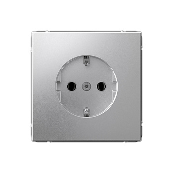 ARTGALLERY РОЗЕТКА с заземлением, 16А, механизм, быстрозажим. клем., АЛЮМИНИЙ