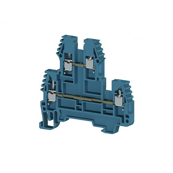 Клеммник 2-х ярусный, 2,5мм.кв. (синий);  PIK2,5N