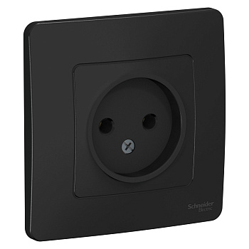 BLANCA С/У РОЗЕТКА без заземления без шторок 16А, 250В, АНТРАЦИТ