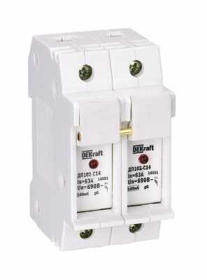 Держатель предохр. C14 со светодиод. индикацией 2P ДП-102