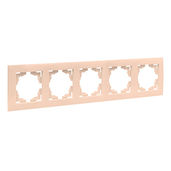 Валенсия рамка 5-местная кремовая EKF PROxima