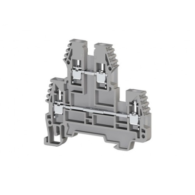 Клеммник 2-х ярусный, 2,5мм.кв. (серый);  PIK2,5N