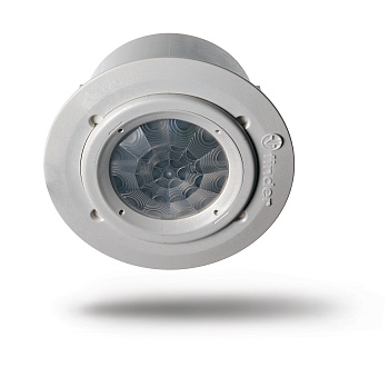 Пассивный инфракрасный детектор движения для внутреннего монтажа; 1NO 10A; питание 120…230В АC; скрытая установка, для высоких потолков; степень защиты IP40