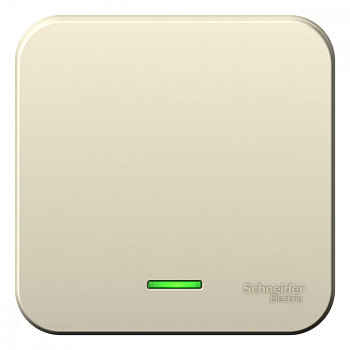 BLANCA О/У 1-клавишный ВЫКЛЮЧАТЕЛЬ (сх.1) с подсвет, 6А, 250В, МОЛОЧНЫЙ