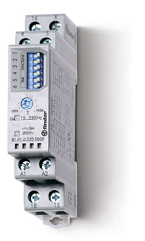 Модульный таймер мультифункциональный (AI, DI, SW, SP, BE, DE, EEb), функции SET, RESET; питание 12…240В АС/DC; 1CO 16A; ширина 17.5мм; регулировка времени 0.1с…10ч; степень защиты IP20 Модульный таймер мультифункциональный (AI, DI, SW, SP, BE, DE, EEb), функции SET, RESET; питание 12…240В АС/DC; 1CO 16A; ширина 17.5мм; регулировка времени 0.1с…10ч; степень защиты IP20