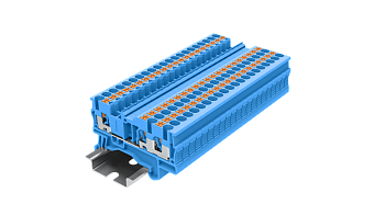 TP2.5-3-BU Клемма TP 1-2 проходная Push-in, сеч.2.5мм2, син.