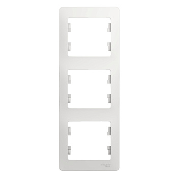 GLOSSA 3-постовая РАМКА, вертикальная, БЕЛЫЙ
