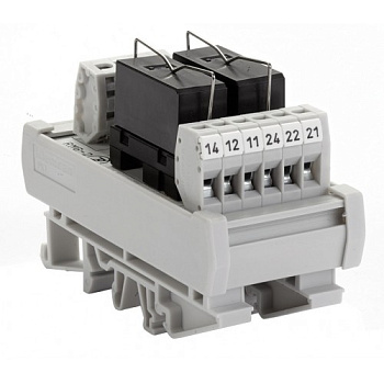 Релейный модуль двойной RMG 2-2 (24V AC/DC, 2 C/O, 5 A.)