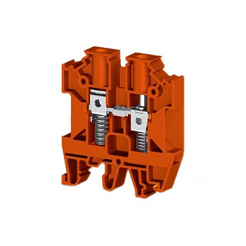 Клеммник на DIN-рейку с пружиной 6мм.кв. (коричневый); AVK-Y6