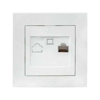 Валенсия розетка компьютерная RJ-45 1-местная белая EKF PROxima