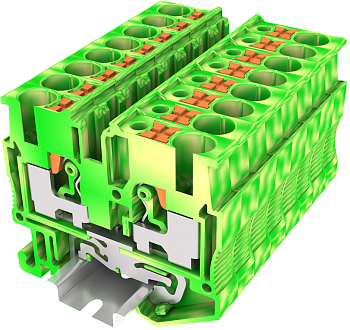 TPM2.5-2-PE Клемма мини TP 1-1 заземл., Push-in, сеч.2.5мм2, желто-зел.